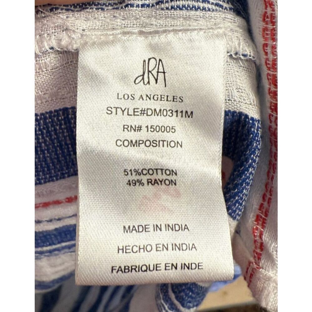 dRA Los Angeles Maxi Dress Tiered‎ Cotton Anthro Brand Striped Cottagecore Sz M - Picture 9 of 11